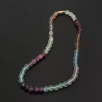 Бусы флюорит (биж. сплав) огранка 8 мм 47 см