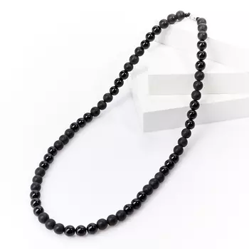 Бусы гагат (биж. сплав) 9 мм 58 см