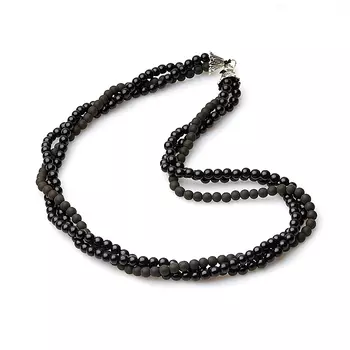 Бусы гагат длинные 6 мм 61 см (биж. сплав)