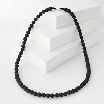 Бусы гагат матовый (биж. сплав) 7 мм 51 см