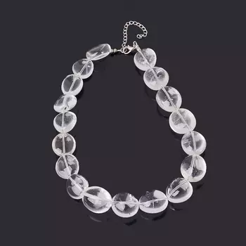 Бусы горный хрусталь (биж. сплав) 43 см (+7 см)