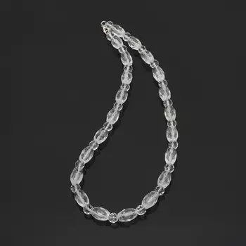 Бусы горный хрусталь огранка 8 мм 50 см (биж. сплав)