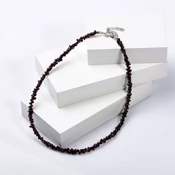 Бусы гранат альмандин (биж. сплав) 42 см (+7 см)