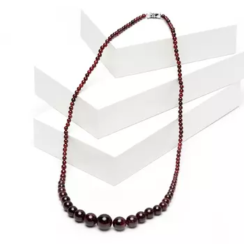 Бусы гранат альмандин (биж. сплав) 48 см