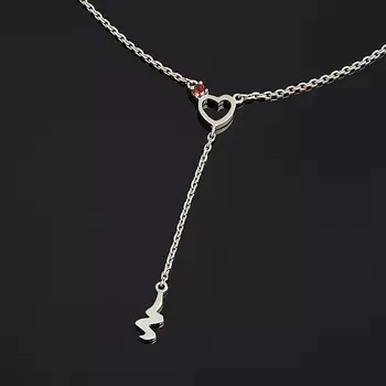 Бусы гранат альмандин (серебро 925 пр. родир. сер.) (колье) огранка 3 мм 44 см