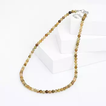 Бусы гранат гроссуляр (биж. сплав) 5 мм 44 см (+7 см)