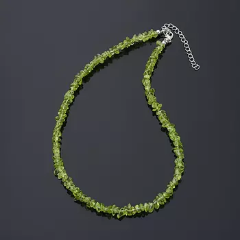 Бусы хризолит (биж. сплав) 44 см (+7 см)