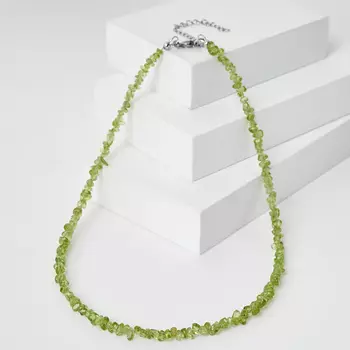 Бусы хризолит (биж. сплав, сталь хир.) 45 см (+7 см)