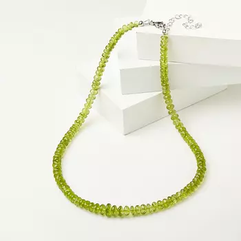 Бусы хризолит (биж. сплав, сталь хир.) огранка 46 см (+7 см)