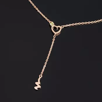 Бусы хризолит (серебро 925 пр. позолота) (колье) огранка 3 мм 44 см