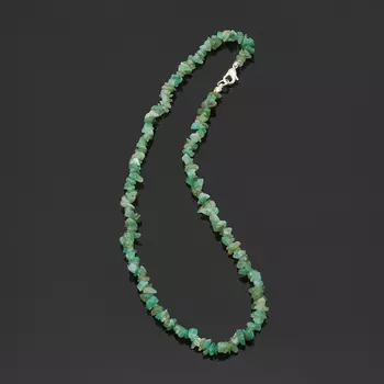 Бусы хризопраз 46 см (биж. сплав)