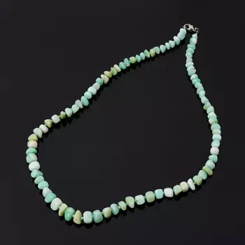 Бусы хризопраз (нейзильбер) 54 см