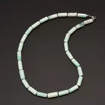 Бусы хризопраз огранка 47 см (биж. сплав)