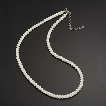 Бусы коралл белый (биж. сплав) 45 см (+7 см)