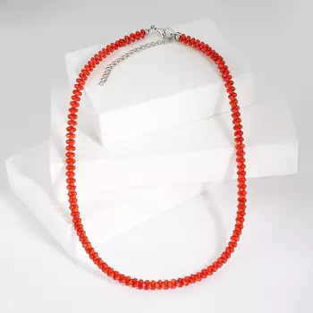 Бусы коралл оранжевый 47 см (+7 см) (биж. сплав)