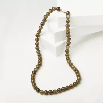 Бусы лабрадор (биж. сплав) 8 мм 47 см