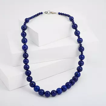 Бусы лазурит 42 см (биж. сплав)