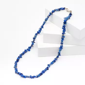 Бусы лазурит 45 см (биж. сплав)