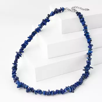 Бусы лазурит (биж. сплав) 46 см (+7 см)