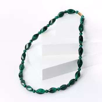 Бусы малахит 47 см