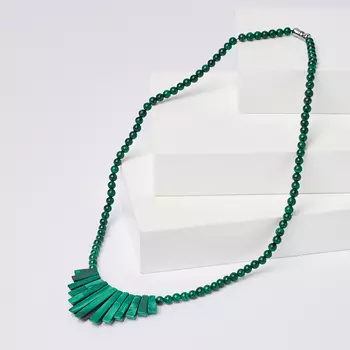 Бусы малахит (биж. сплав) 42 см