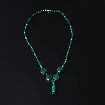 Бусы малахит (биж. сплав) 44 см