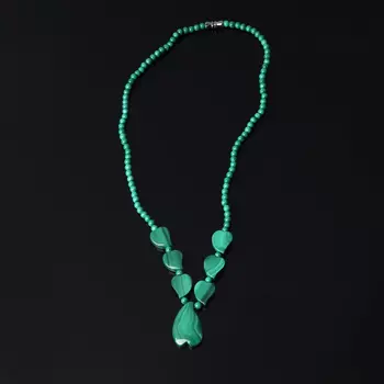 Бусы малахит (биж. сплав) 4 мм 47 см