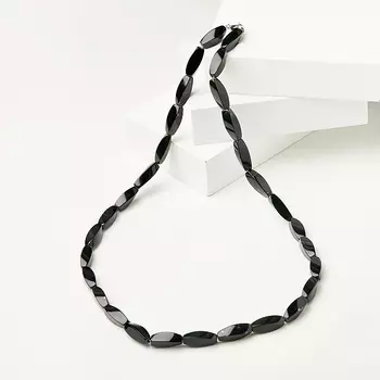 Бусы нефрит зеленый (биж. сплав) 57 см