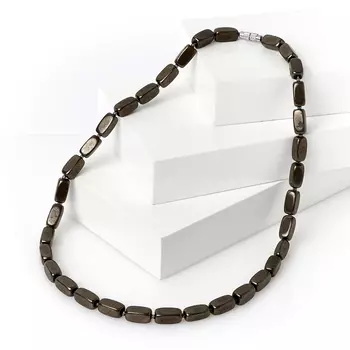 Бусы пирит 49 см (биж. сплав)