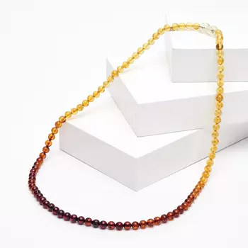 Бусы янтарь 5 мм 45 см