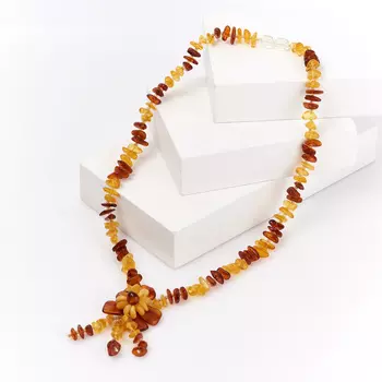 Бусы янтарь (колье) 44 см