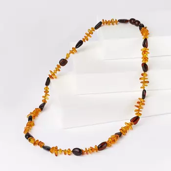 Бусы янтарь (пластик) 49 см