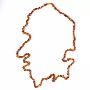 Бусы янтарь (пластик) длинные 128 см