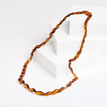 Бусы янтарь пресс (пластик) 40 см