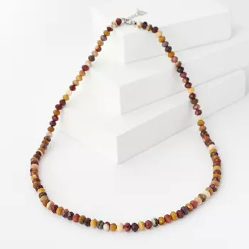 Бусы яшма мукаит (биж. сплав) огранка 6 мм 57 см (+3 см)