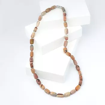 Бусы яшма уральская (биж. сплав) 51 см