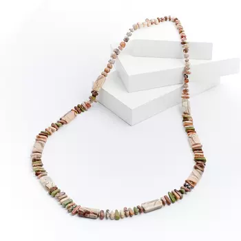 Бусы яшма уральская длинные 80 см