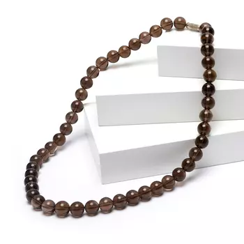 Бусы раухтопаз 10 мм 47 см (биж. сплав)