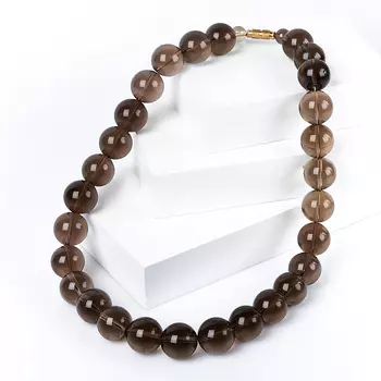 Бусы раухтопаз 16 мм 48 см (биж. сплав)