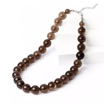 Бусы раухтопаз (биж. сплав) 16 мм 46 см (+7 см)