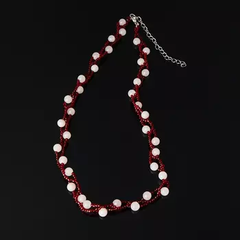 Бусы розовый кварц (биж. сплав) 6 мм 45 см (+7 см)