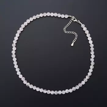 Бусы розовый кварц 6 мм 50-55 см