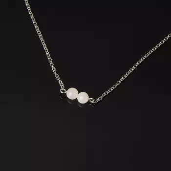 Бусы розовый кварц (биж. сплав, сталь хир.) (цепочка) длинные 6 мм 71 см