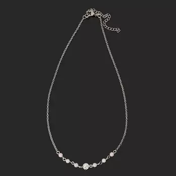 Бусы розовый кварц (биж. сплав, сталь хир.) (колье) 4 мм 40 см (+7 см)