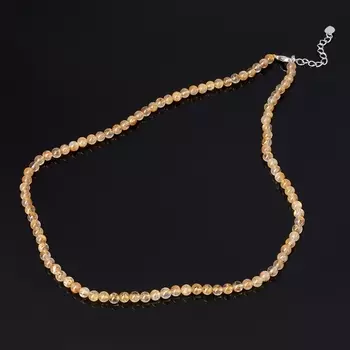 Бусы рутиловый кварц (биж. сплав) 4 мм 42 см (+4 см)