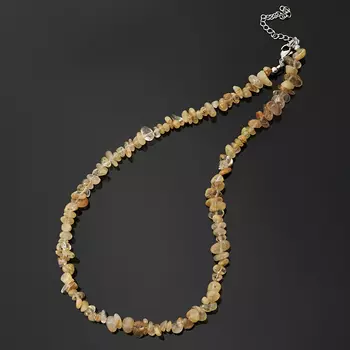 Бусы рутиловый кварц (биж. сплав, сталь хир.) 45 см (+7 см)