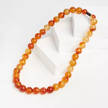 Бусы сердолик (биж. сплав) 12 мм 48 см