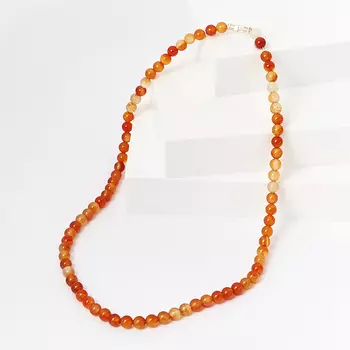 Бусы сердолик (биж. сплав) 6 мм 48 см