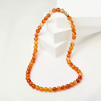 Бусы сердолик (биж. сплав) 8 мм 46 см