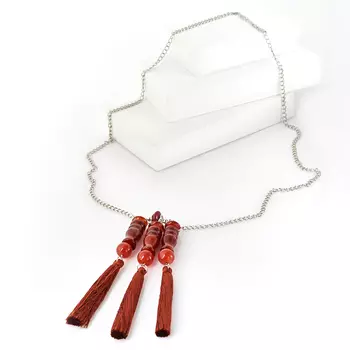 Бусы сердолик (биж. сплав) (сотуар) длинные 72 см